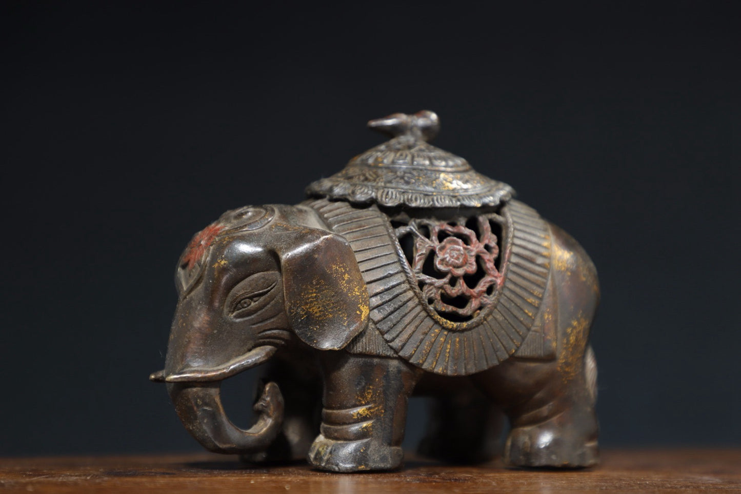 Pure copper elephant incense burner
