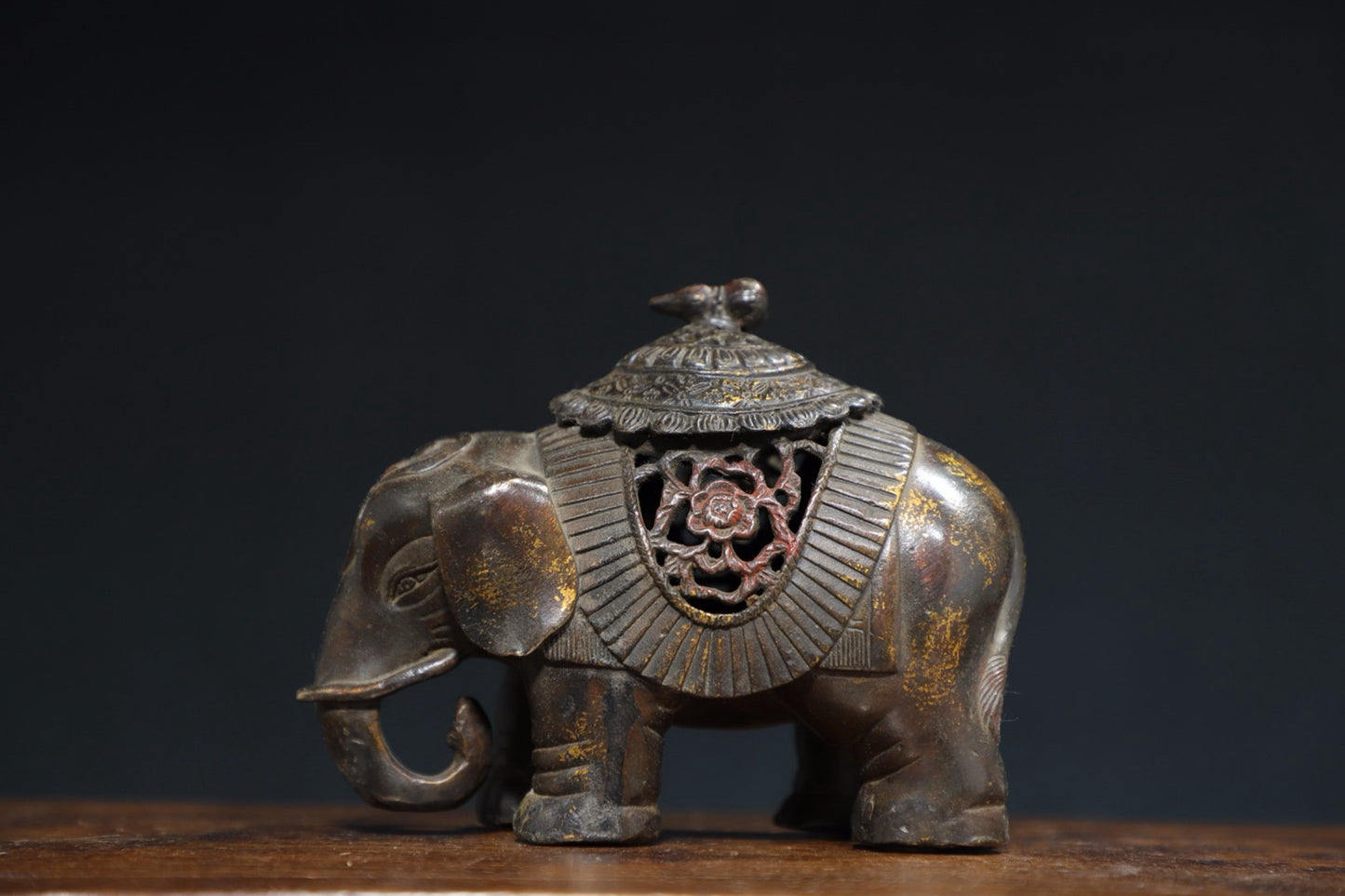 Pure copper elephant incense burner