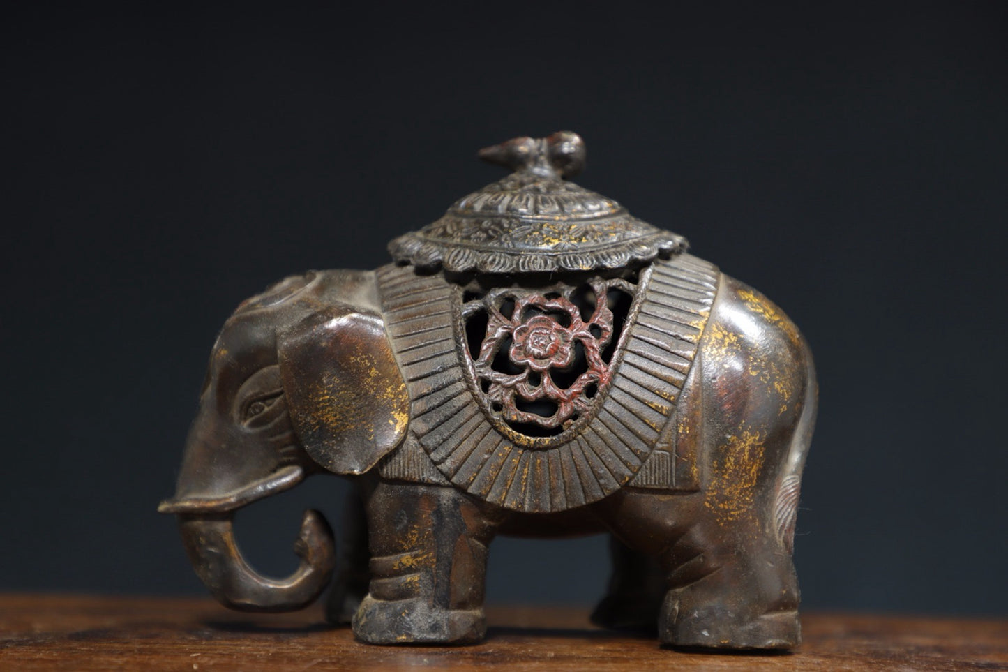 Pure copper elephant incense burner