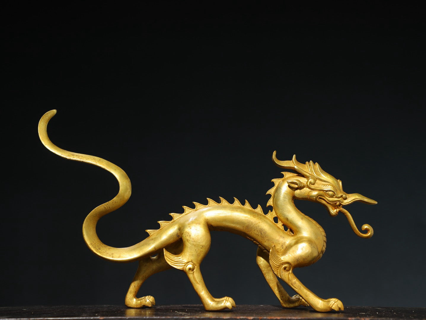 Chinese antique pure copper [dragon] copywriting ornaments