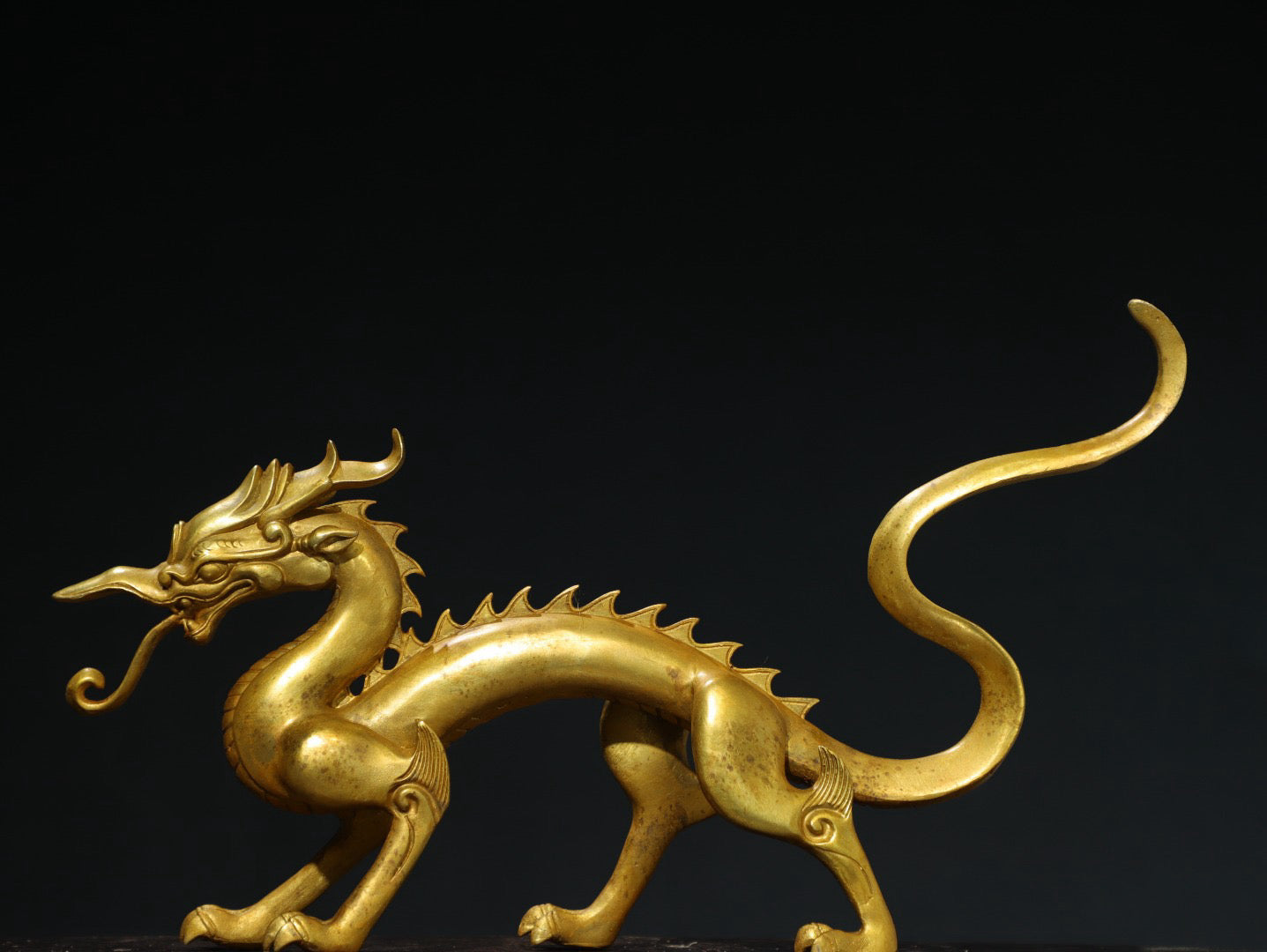 Chinese antique pure copper [dragon] copywriting ornaments