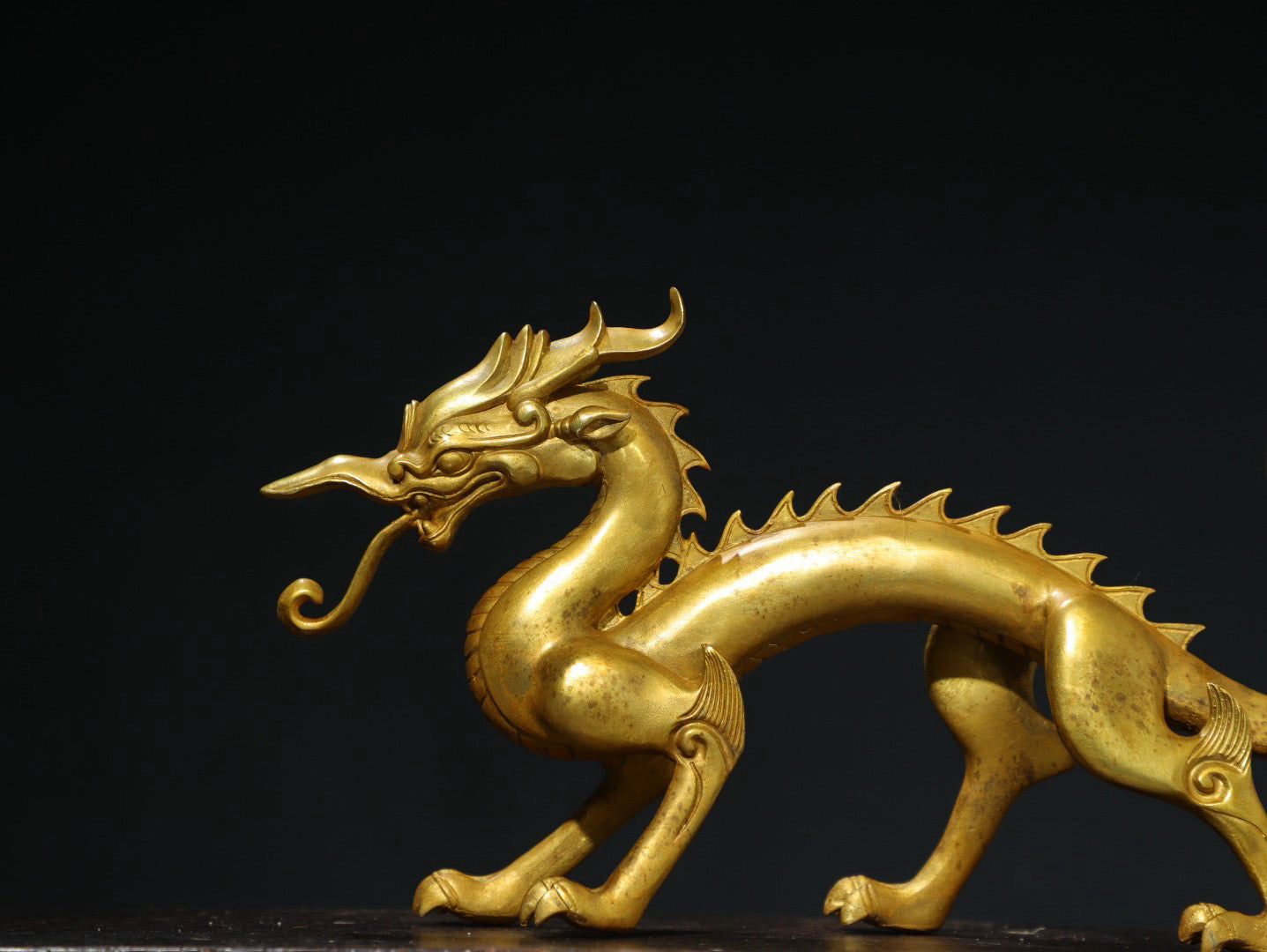 Chinese antique pure copper [dragon] copywriting ornaments