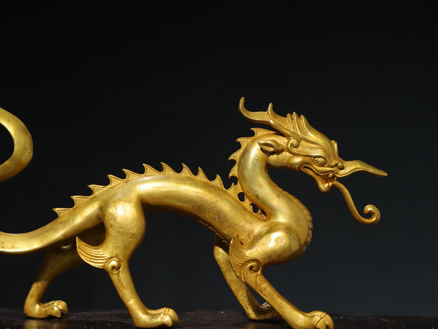 Chinese antique pure copper [dragon] copywriting ornaments