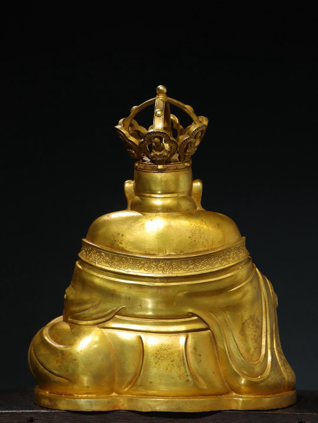 Chinese antique pure copper statue of Maitreya Buddha