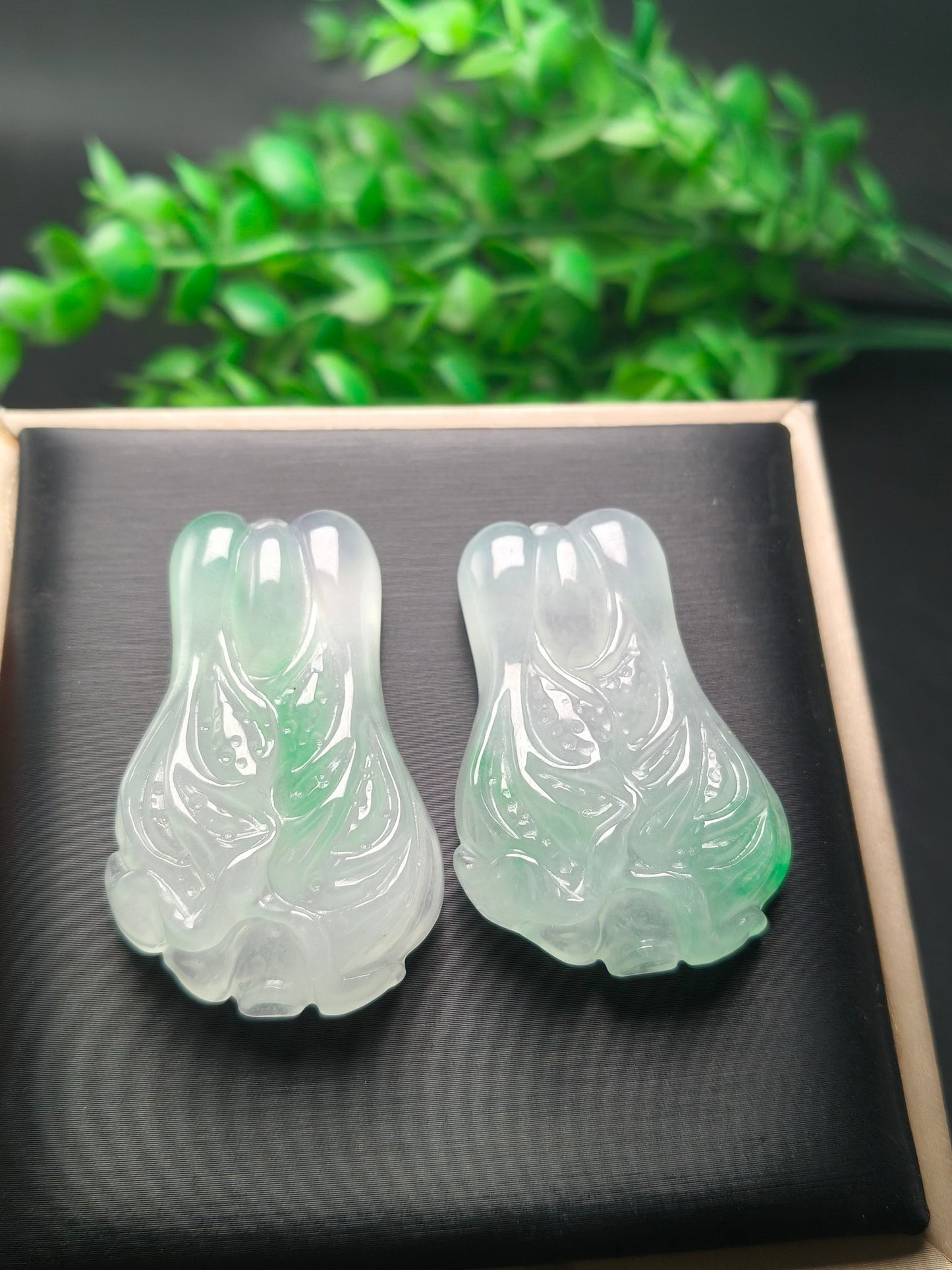 Ice floating green three-dimensional cabbage