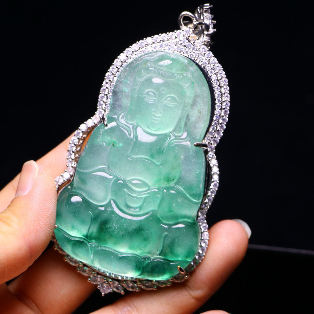 Perfect High Ice Jade Guanyin Card