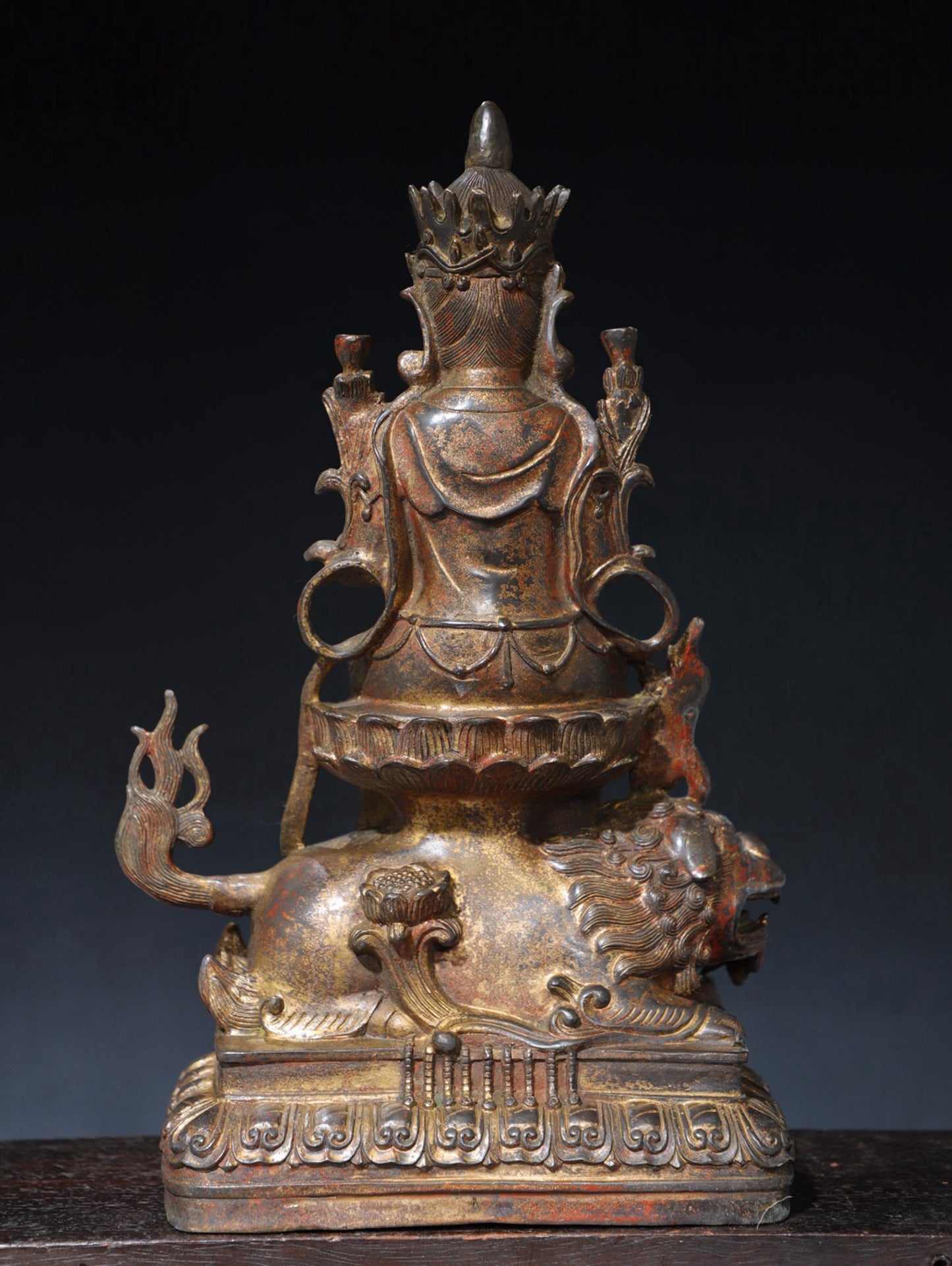 Pure copper statue of Manjushri Bodhisattva