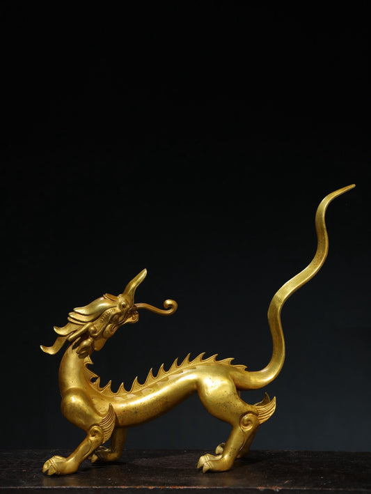 Chinese antique pure copper [dragon] copywriting ornaments