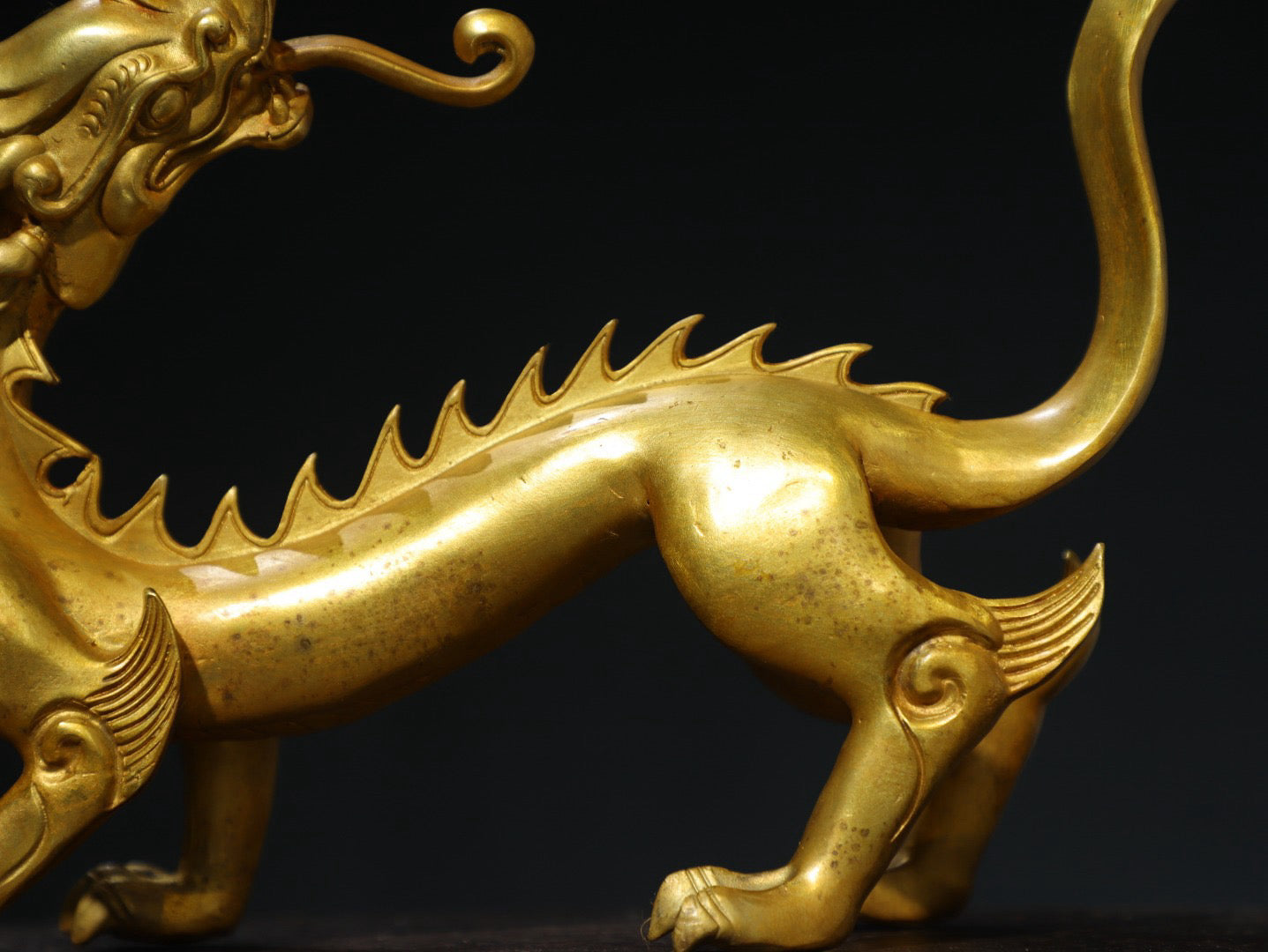 Chinese antique pure copper [dragon] copywriting ornaments