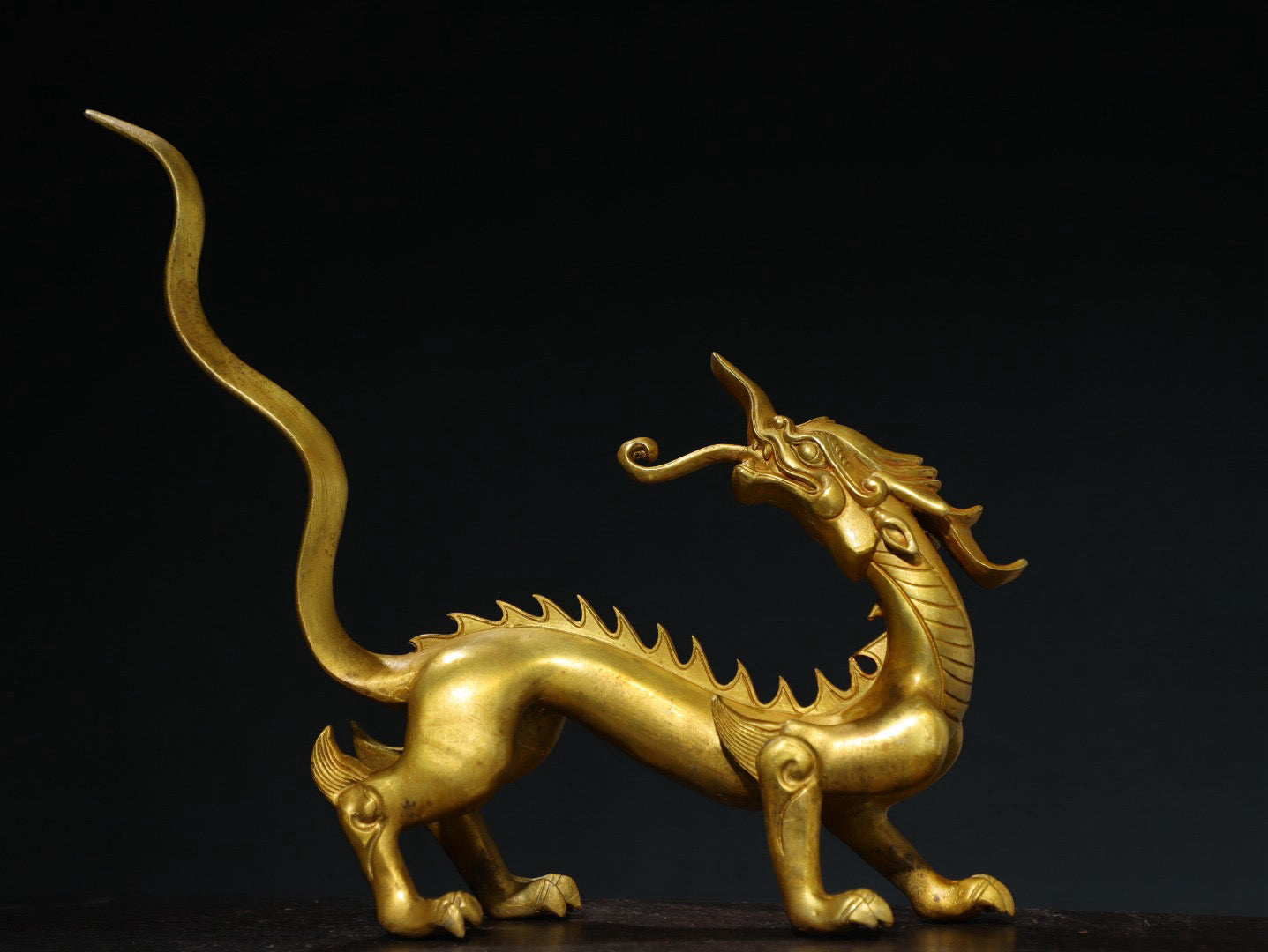 Chinese antique pure copper [dragon] copywriting ornaments