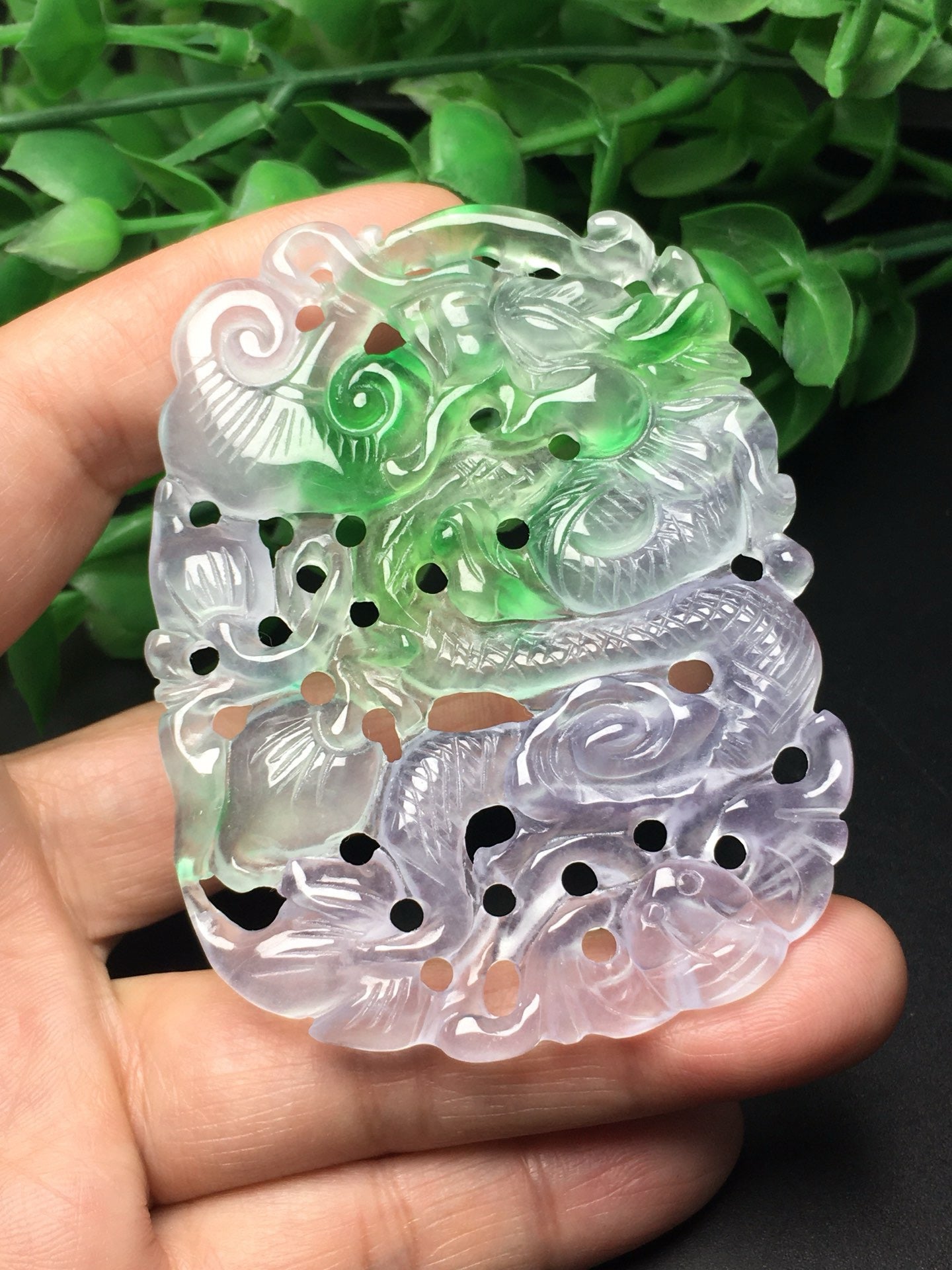 Ice Drifting Green Hollow Dragon Card