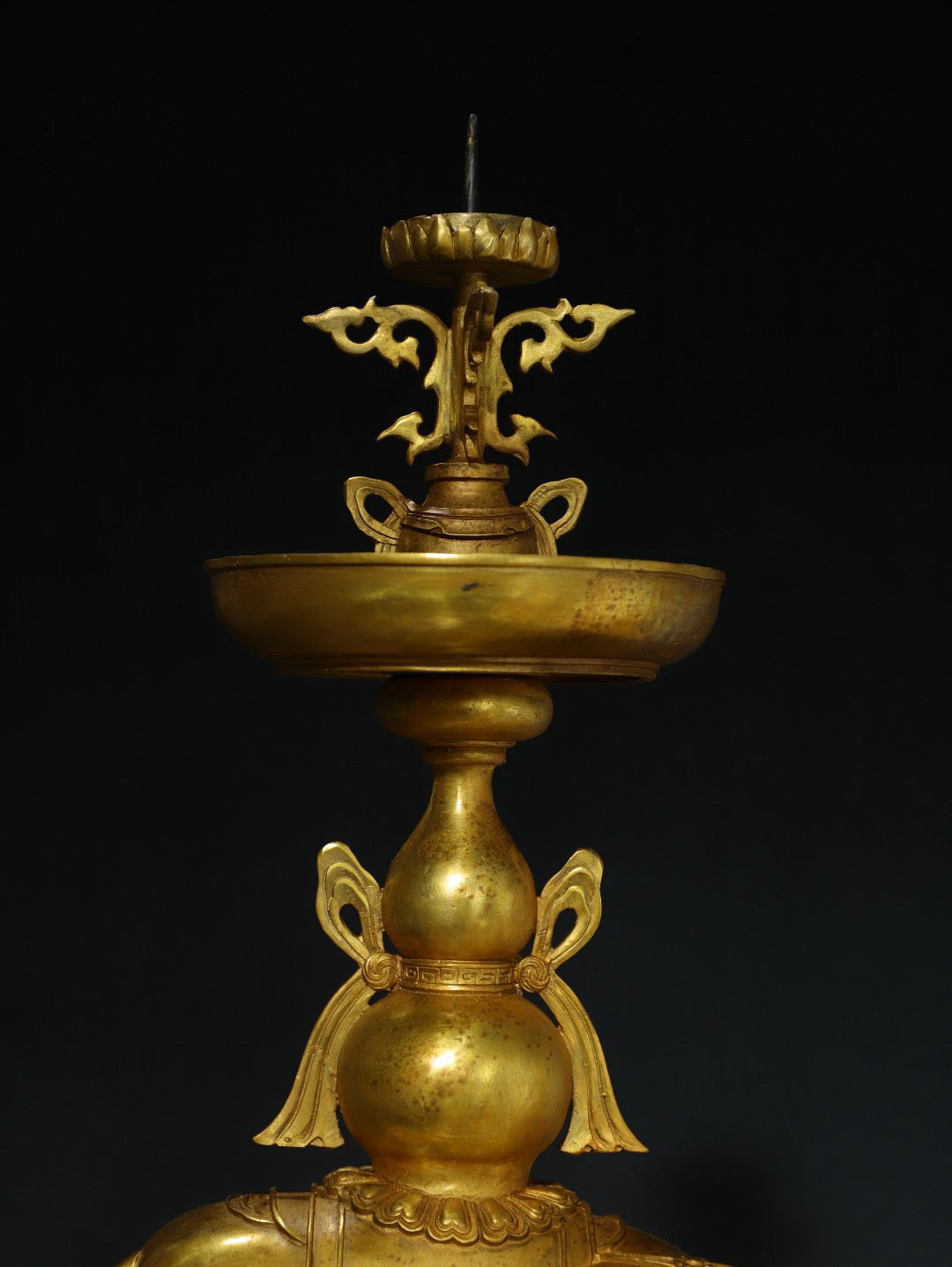 Chinese Antique Pure Copper [Taiping Elephant] Candlestick Pair