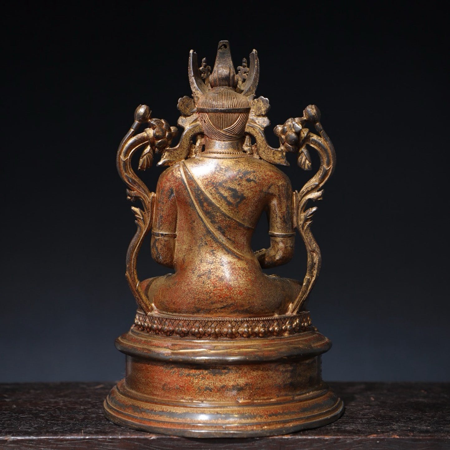 Pure copper longevity Buddha statue