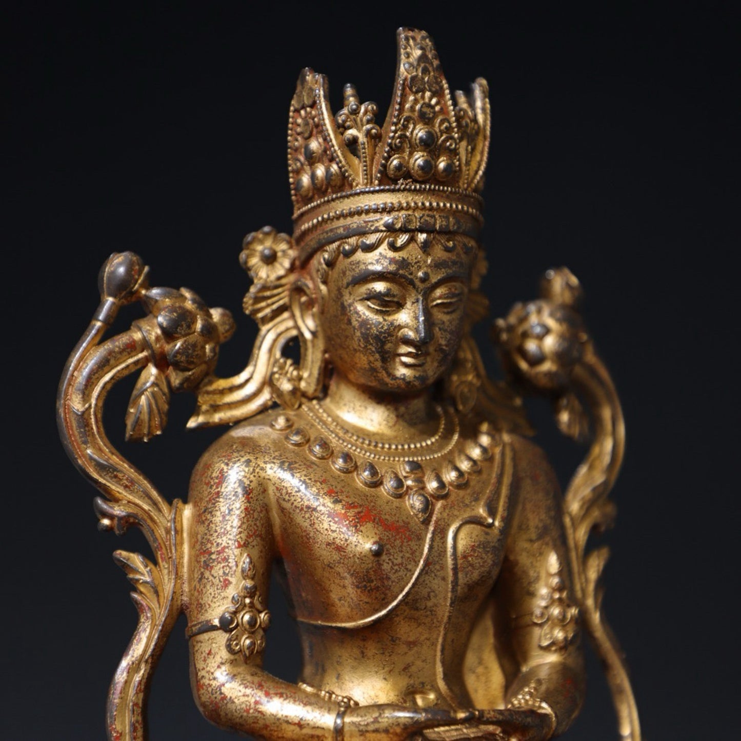 Pure copper longevity Buddha statue