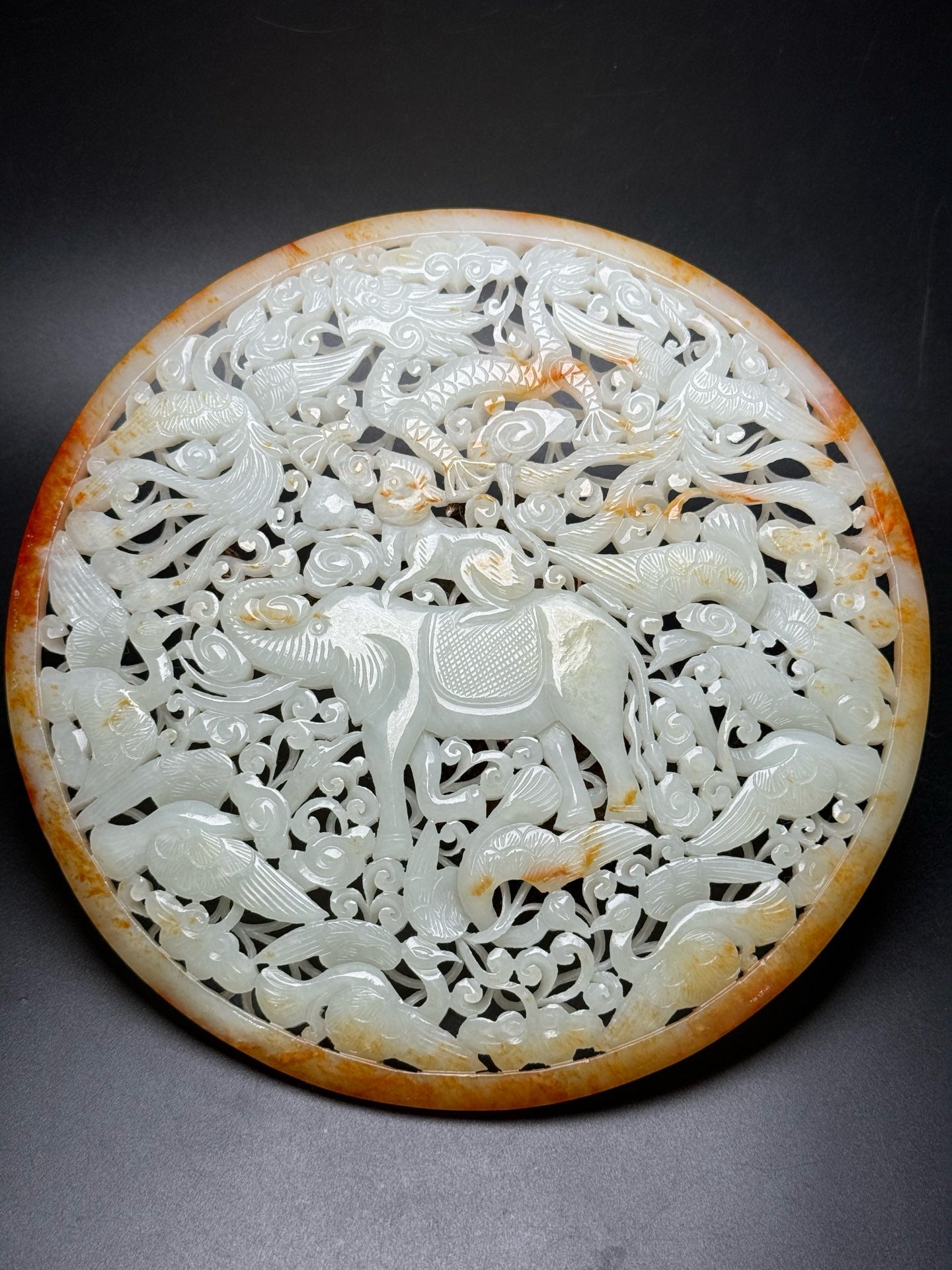 Hotan Jade Liao Gold Jade Plate