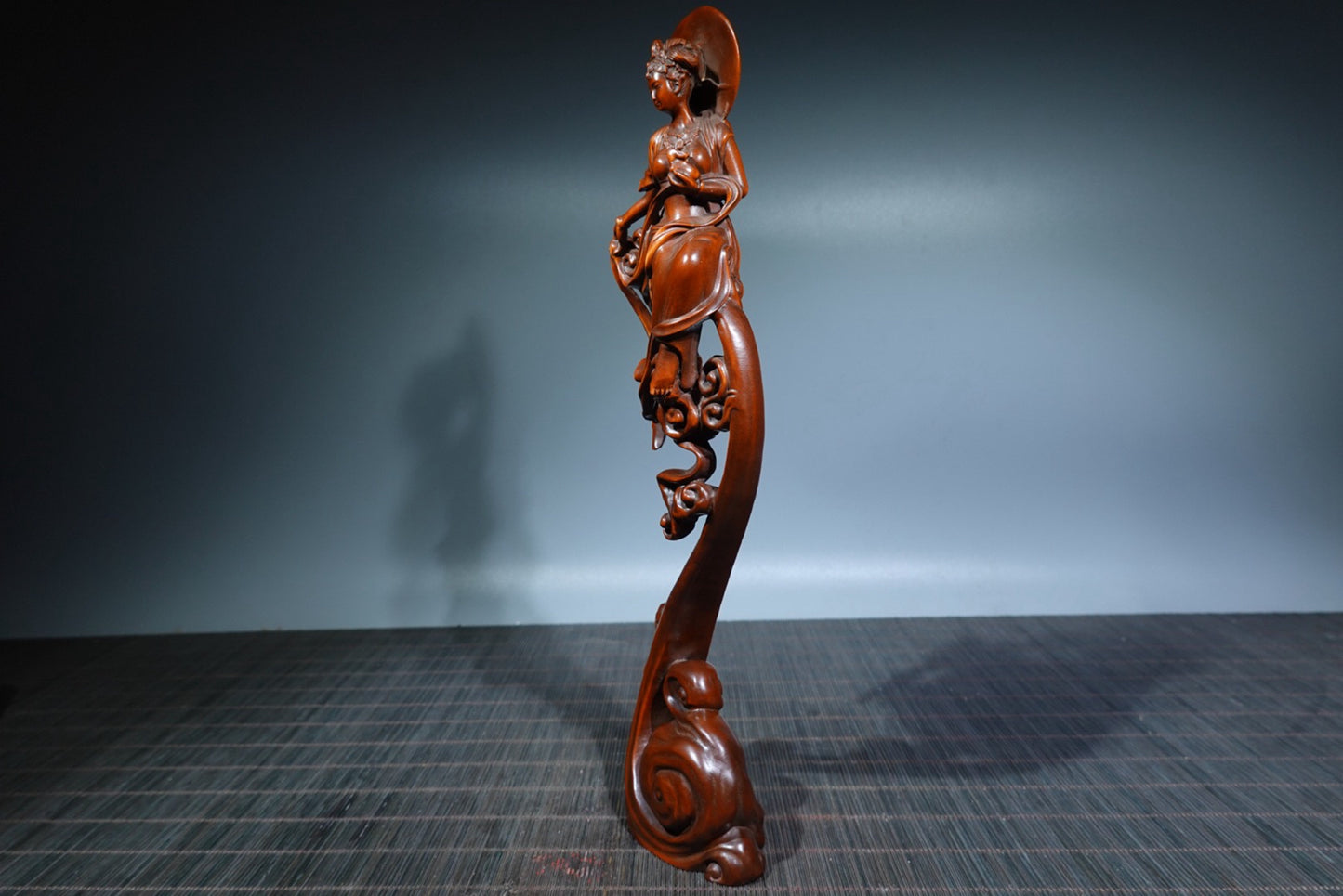 Collection of boxwood carvings with flying Chang'e in the sky