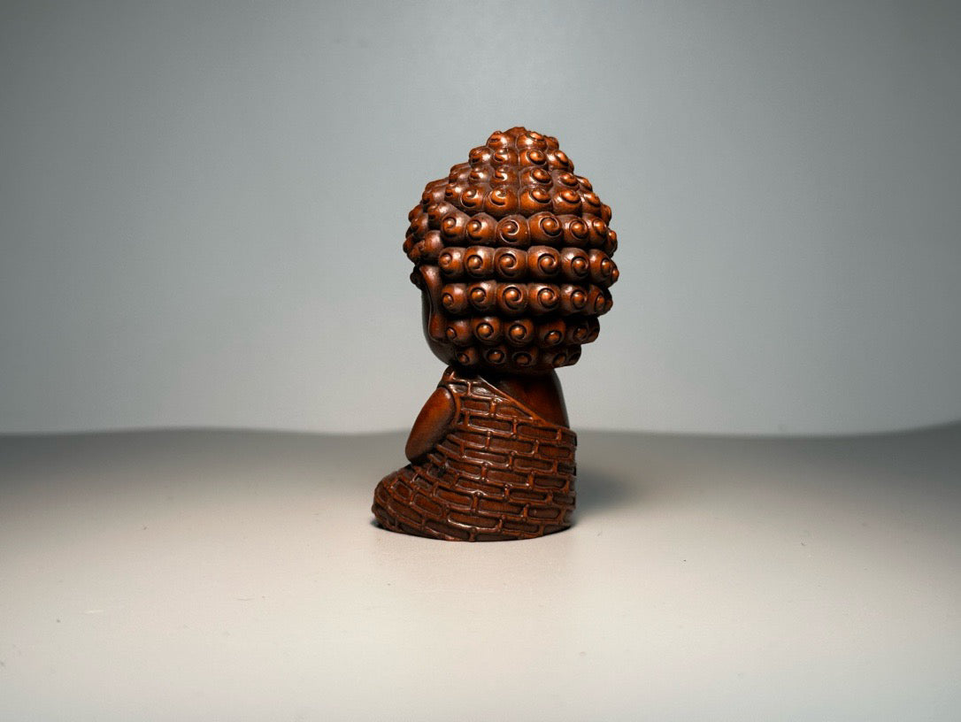 Chinese antique boxwood carving with exquisite craftsmanship to carve baby Buddha