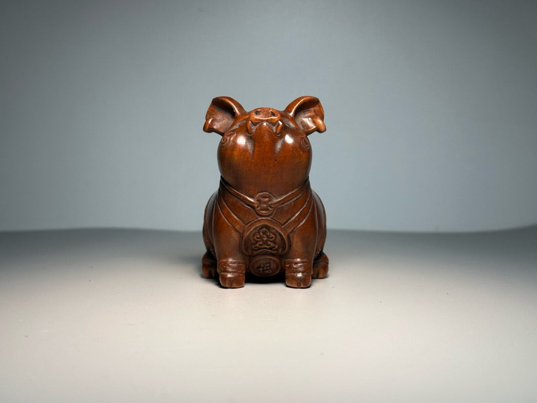 Chinese antique boxwood carving with exquisite craftsmanship to carve baby Buddha