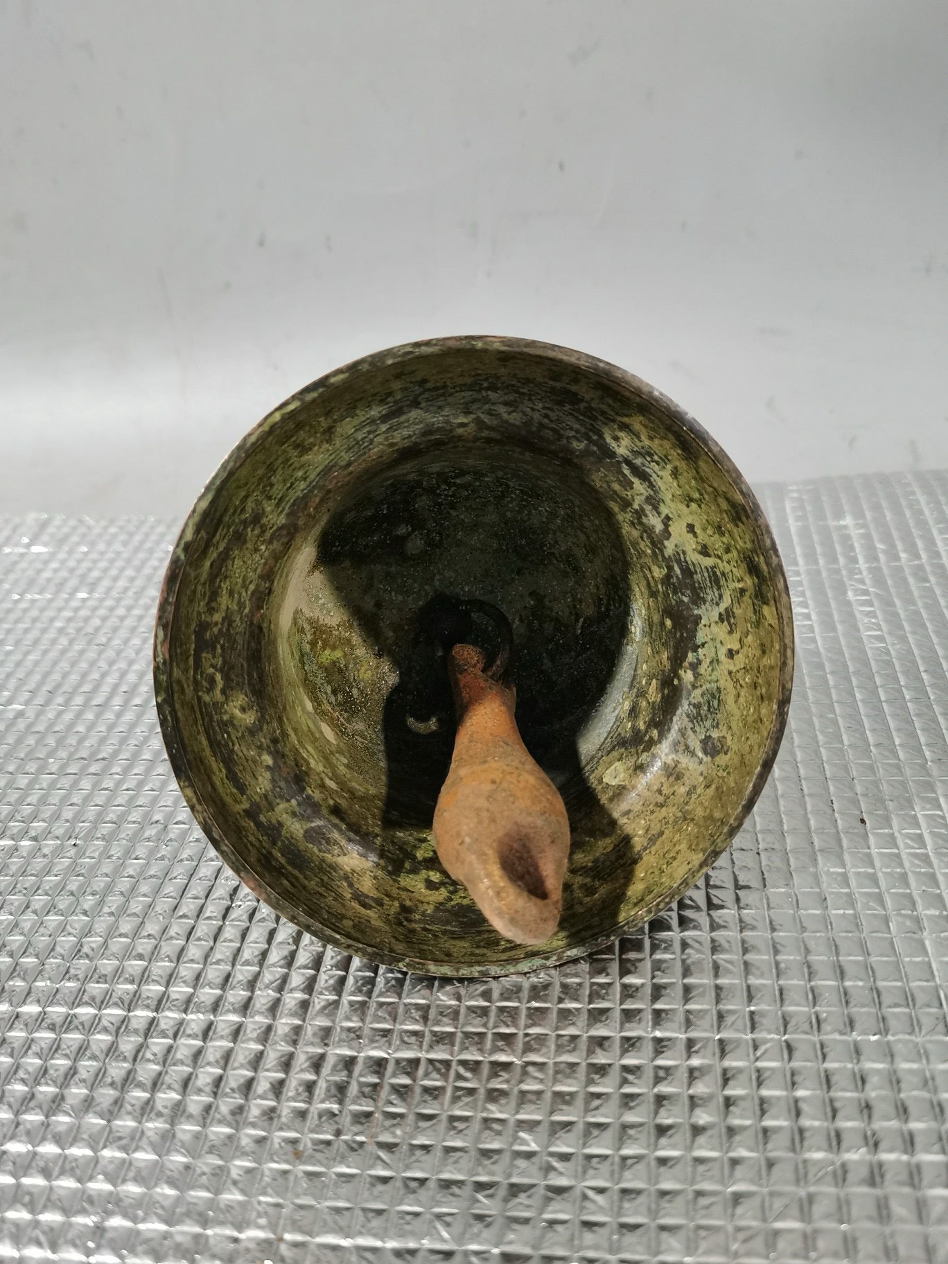 Copper hammer wind chime pendant