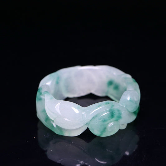 Perfect High Ice Jade Carved Bracelet