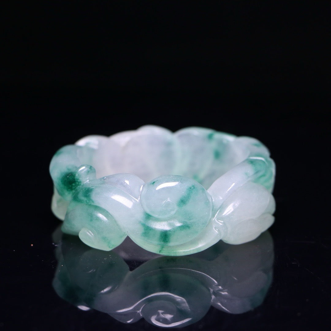 Perfect High Ice Jade Carved Bracelet