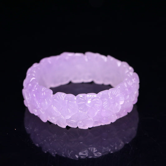 Perfect High Ice Jade Carved Bracelet