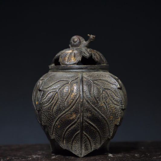 Pure copper snail incense burner