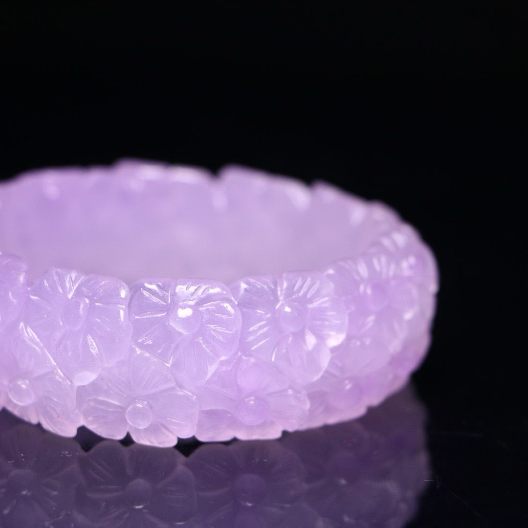 Perfect High Ice Jade Carved Bracelet