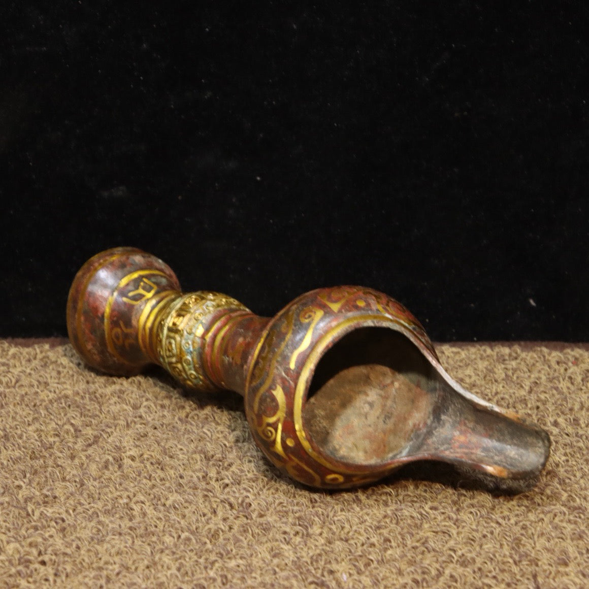 Chinese Antique Bronze - Inscripted Mismatched Gold Wine Ware