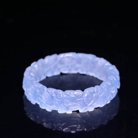 Perfect High Ice Jade Carved Bracelet