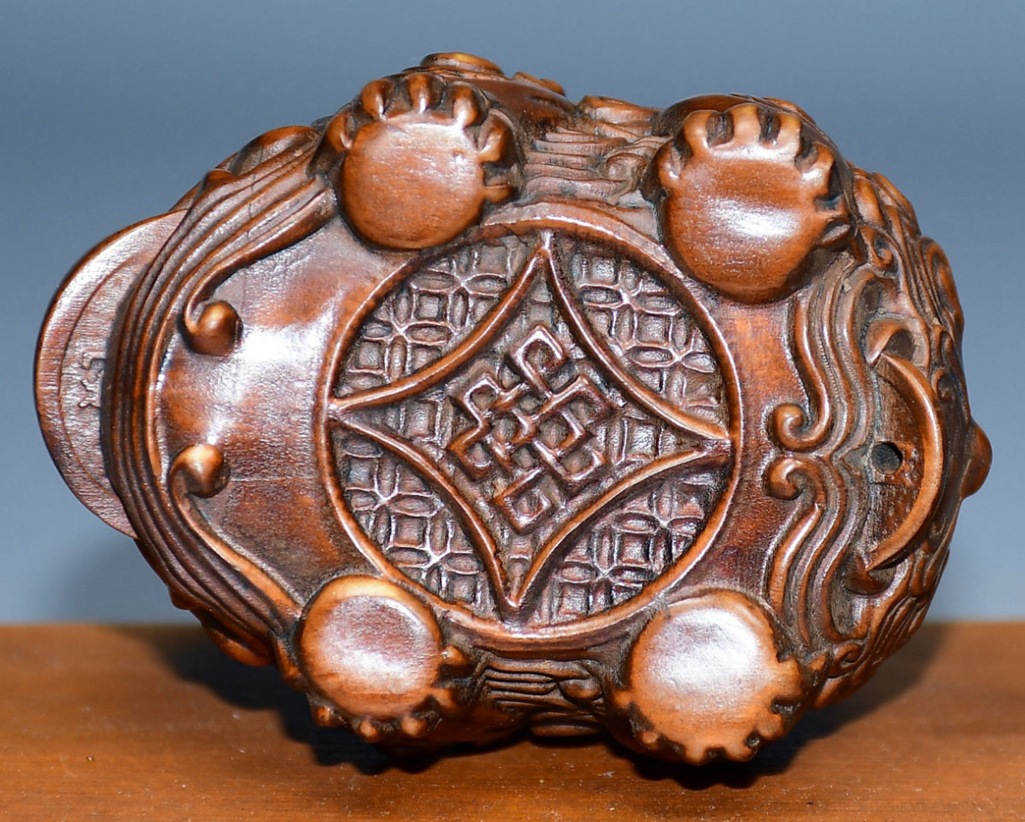 Collected Huangyang wood carved golden cicada ornaments
