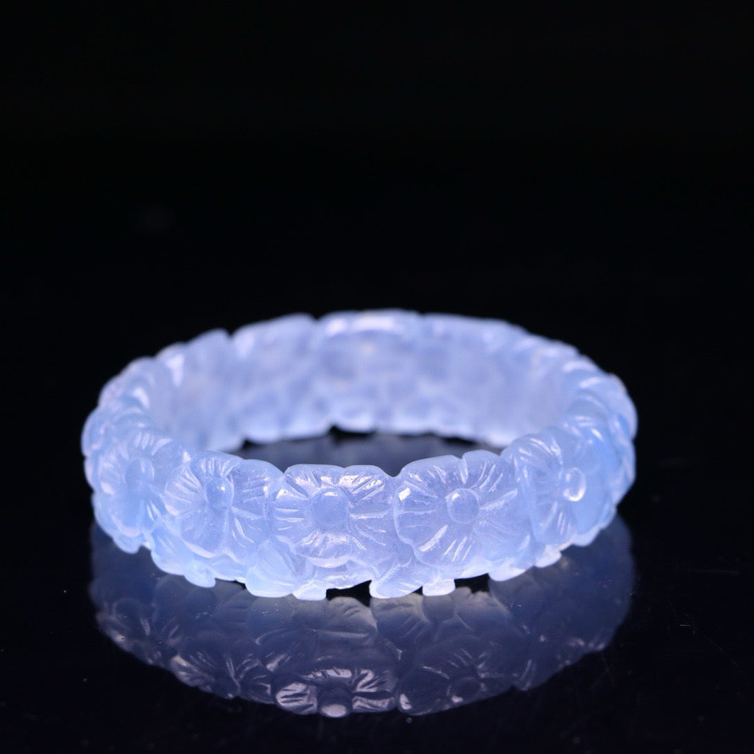 Perfect High Ice Jade Carved Bracelet