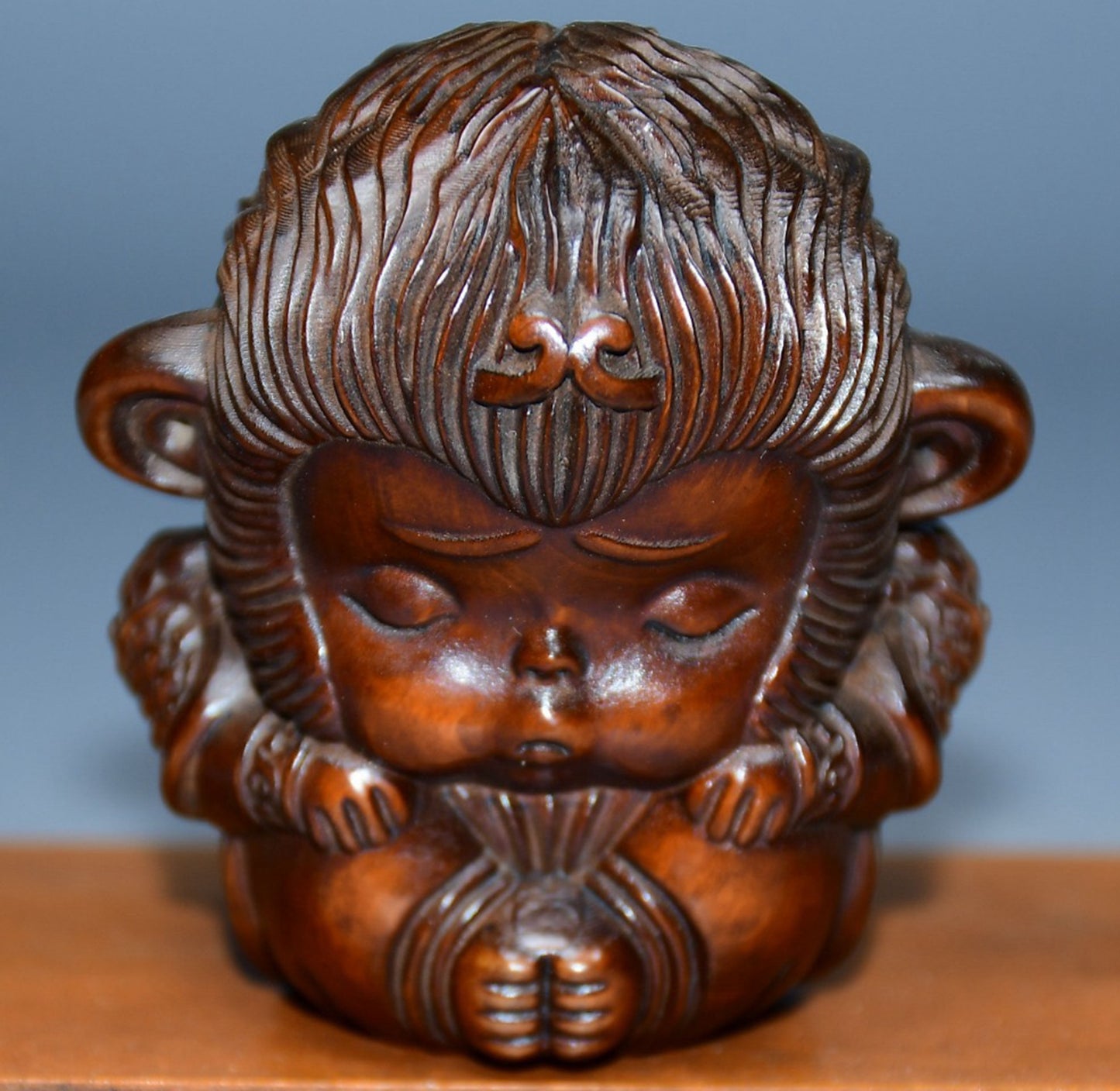 Collected Huangyang wood carved Sun Wukong ornaments