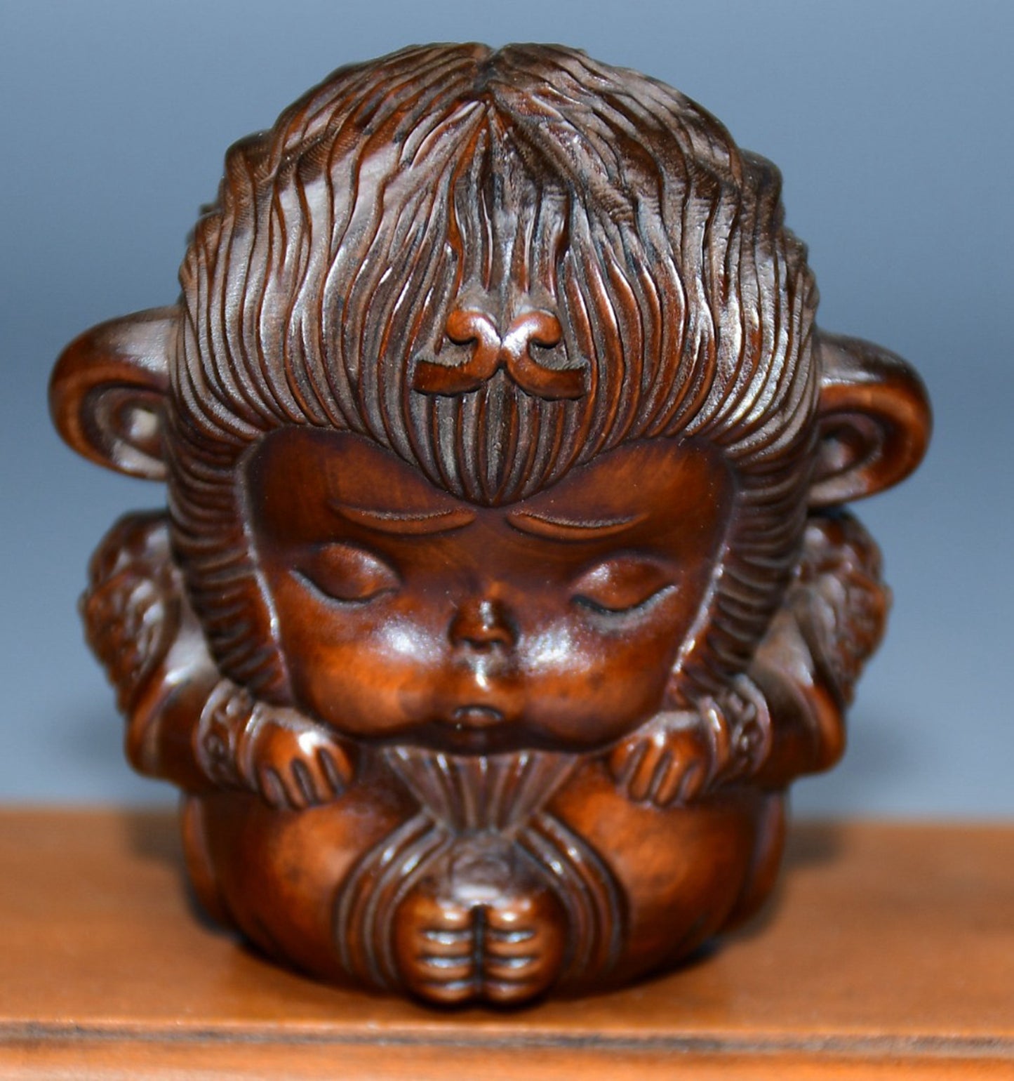 Collected Huangyang wood carved Sun Wukong ornaments