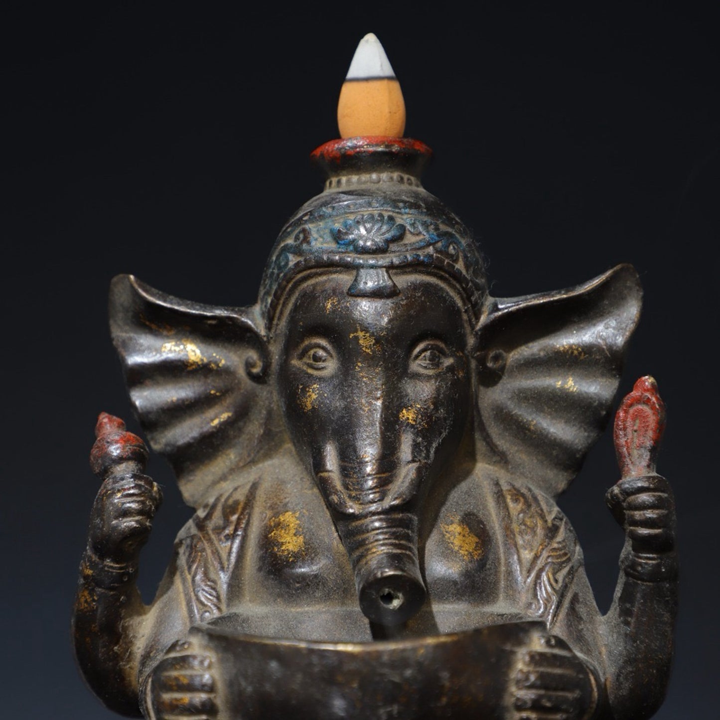 Pure Copper Elephant Nose God of Wealth Flows Back Incense