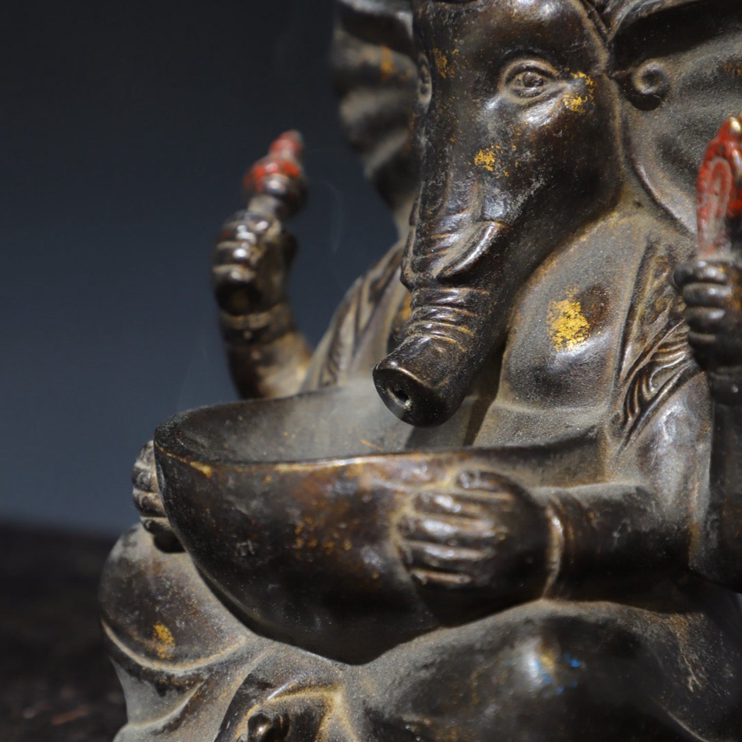 Pure Copper Elephant Nose God of Wealth Flows Back Incense