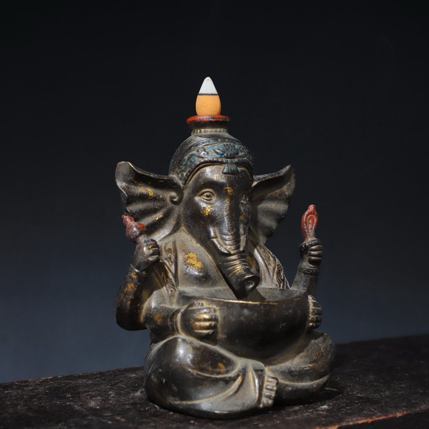 Pure Copper Elephant Nose God of Wealth Flows Back Incense