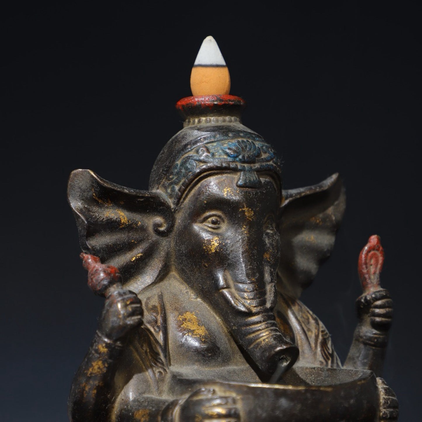Pure Copper Elephant Nose God of Wealth Flows Back Incense