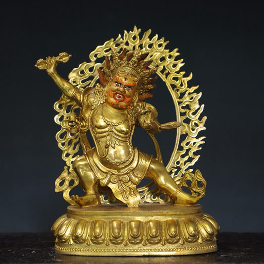 Pure copper diamond hand Buddha statue