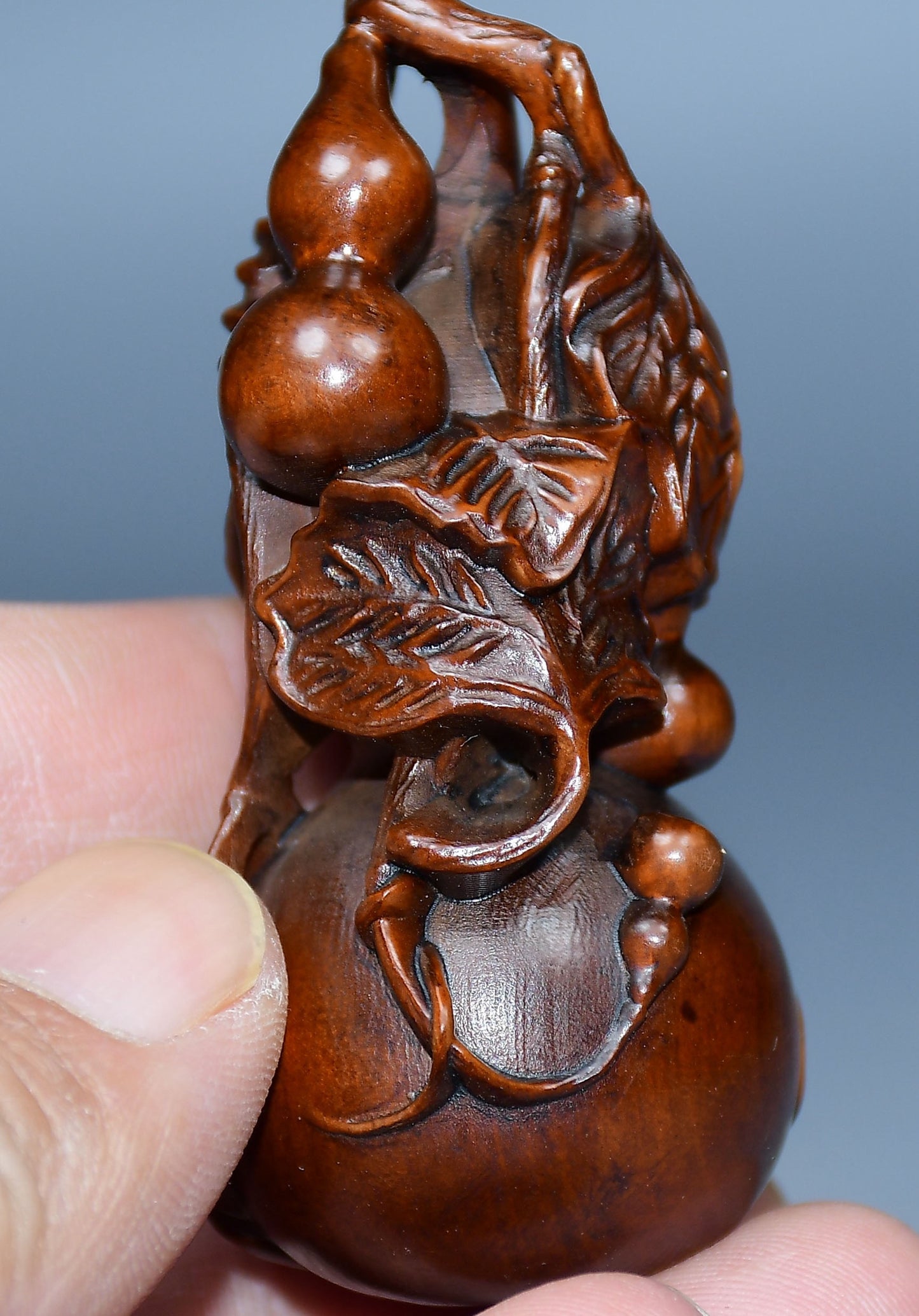 Collected boxwood carved gourd ornaments