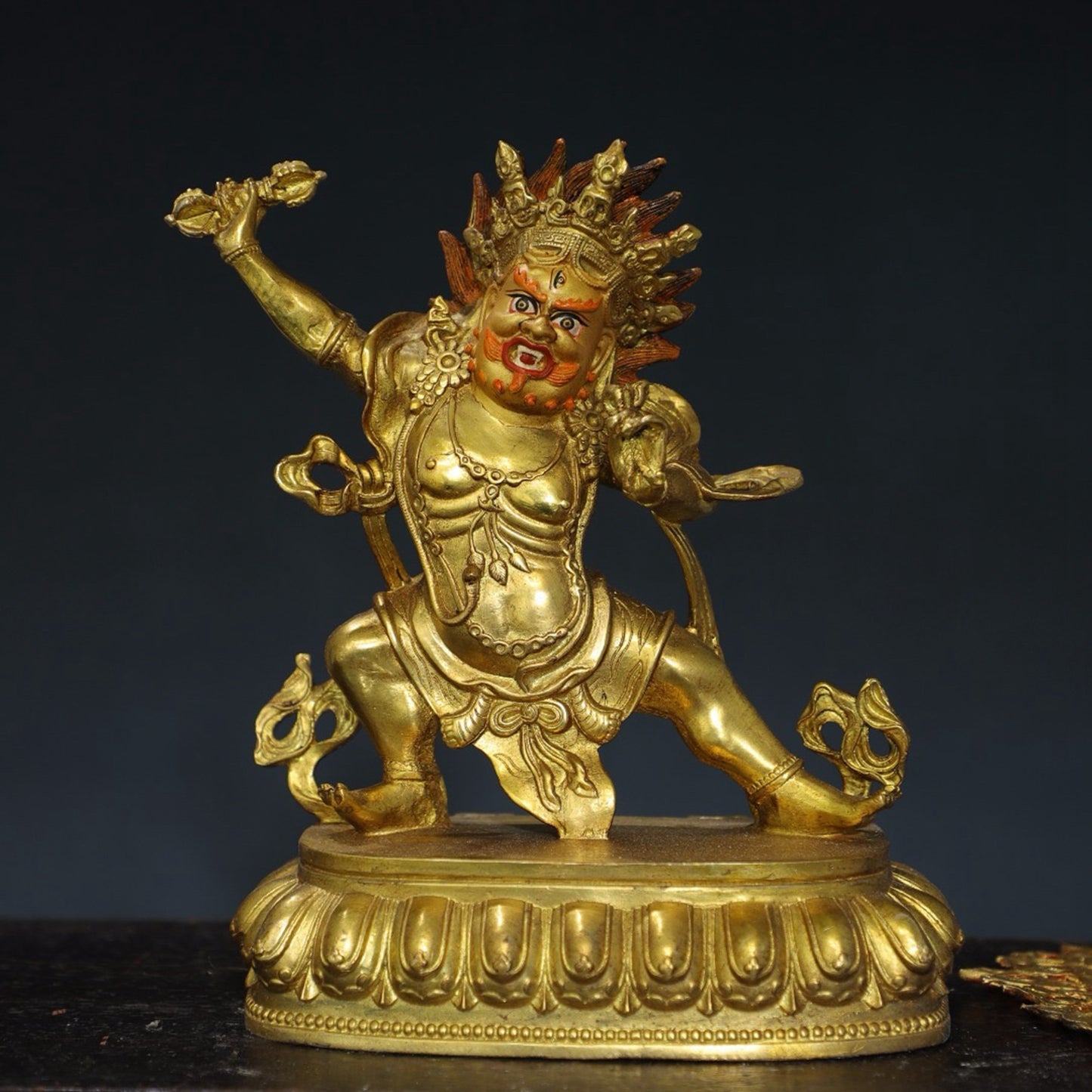 Pure copper diamond hand Buddha statue