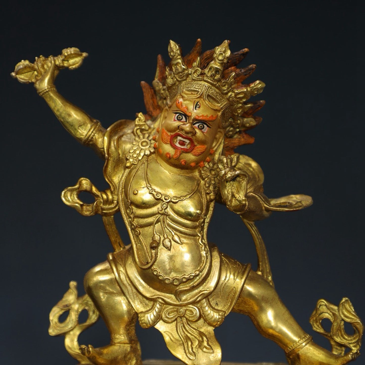 Pure copper diamond hand Buddha statue