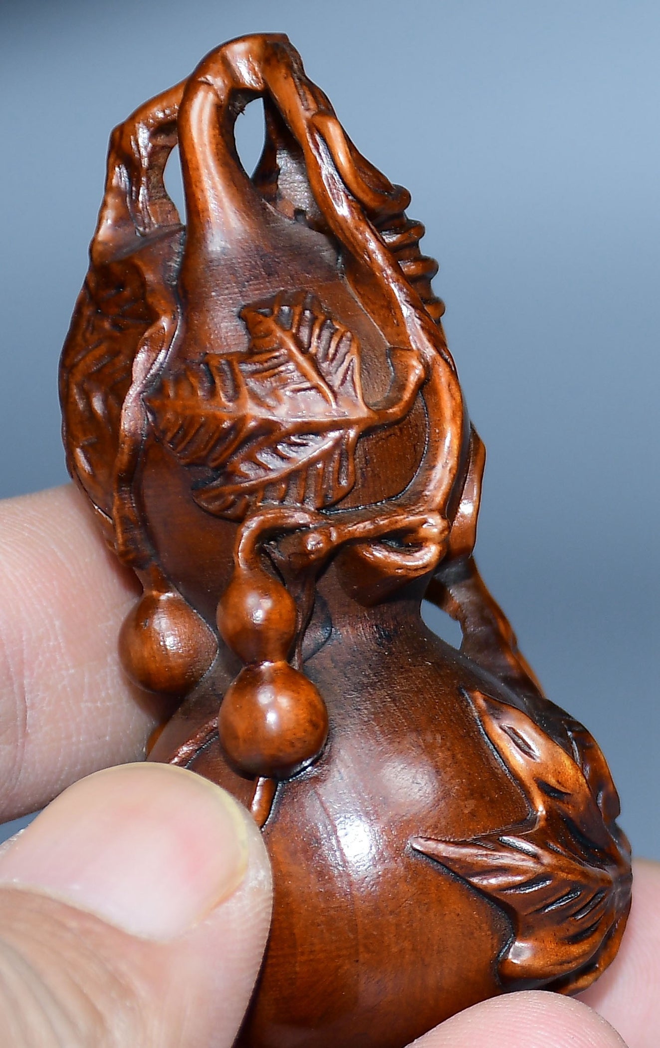 Collected boxwood carved gourd ornaments