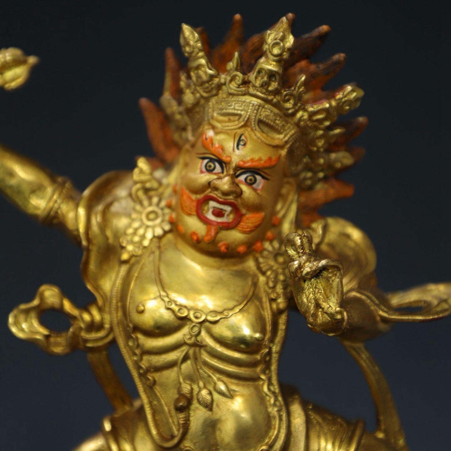 Pure copper diamond hand Buddha statue