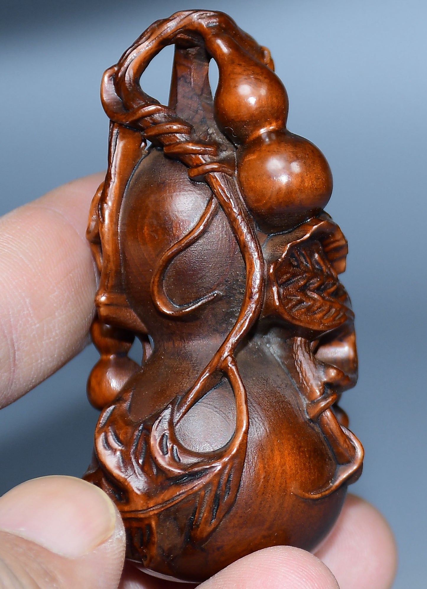 Collected boxwood carved gourd ornaments
