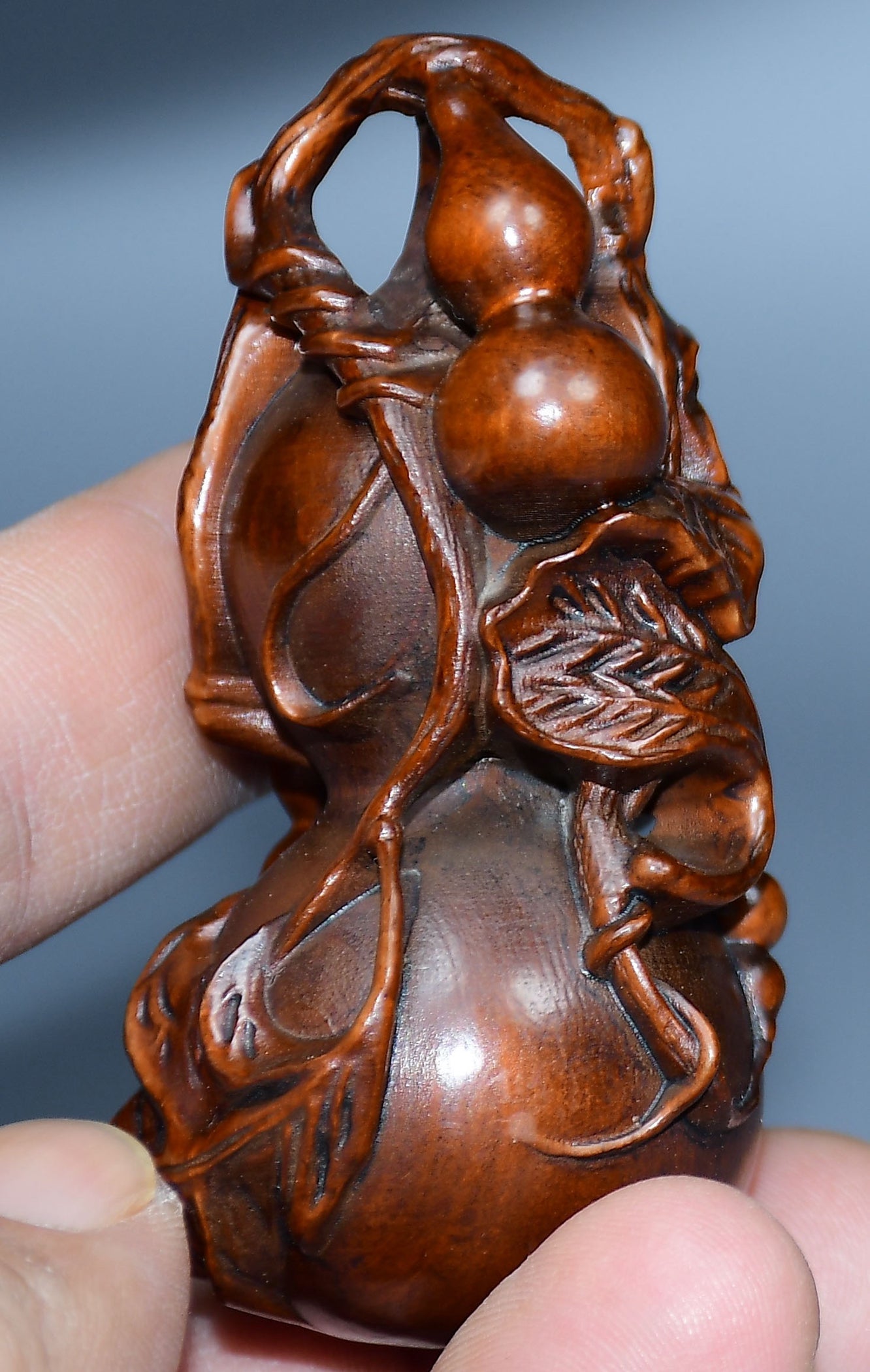 Collected boxwood carved gourd ornaments