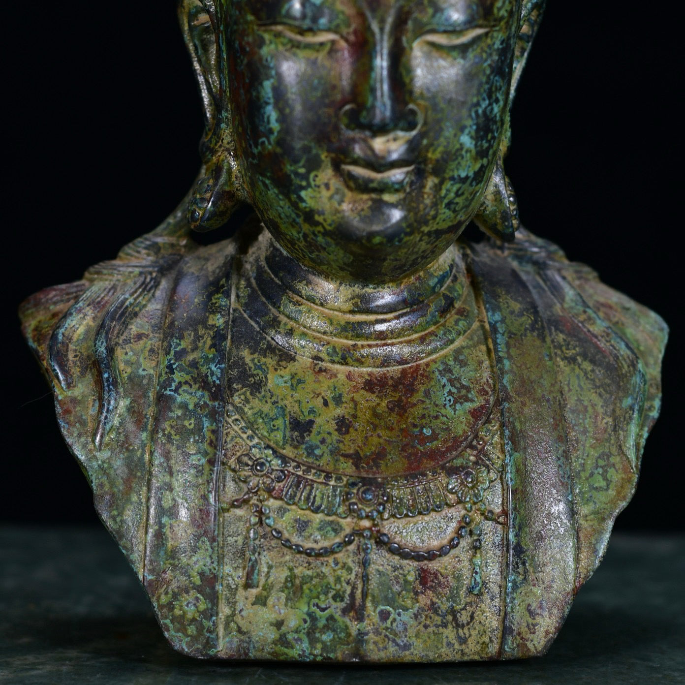 Chinese antique bronze Guanyin