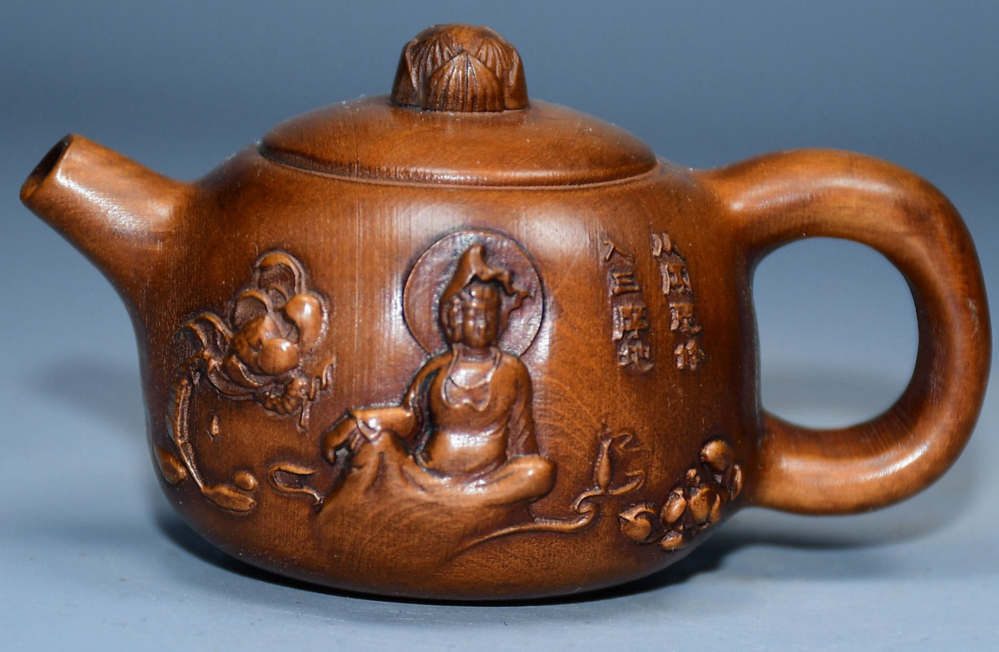 Collection Huangyang Wood Carved Guanyin Pot Handle