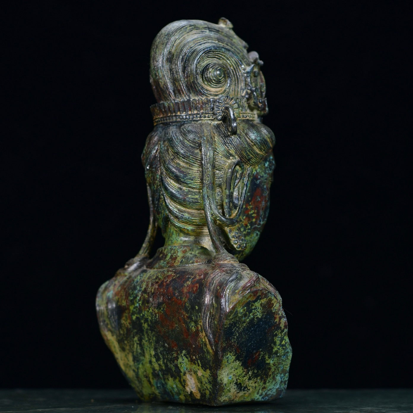 Chinese antique bronze Guanyin