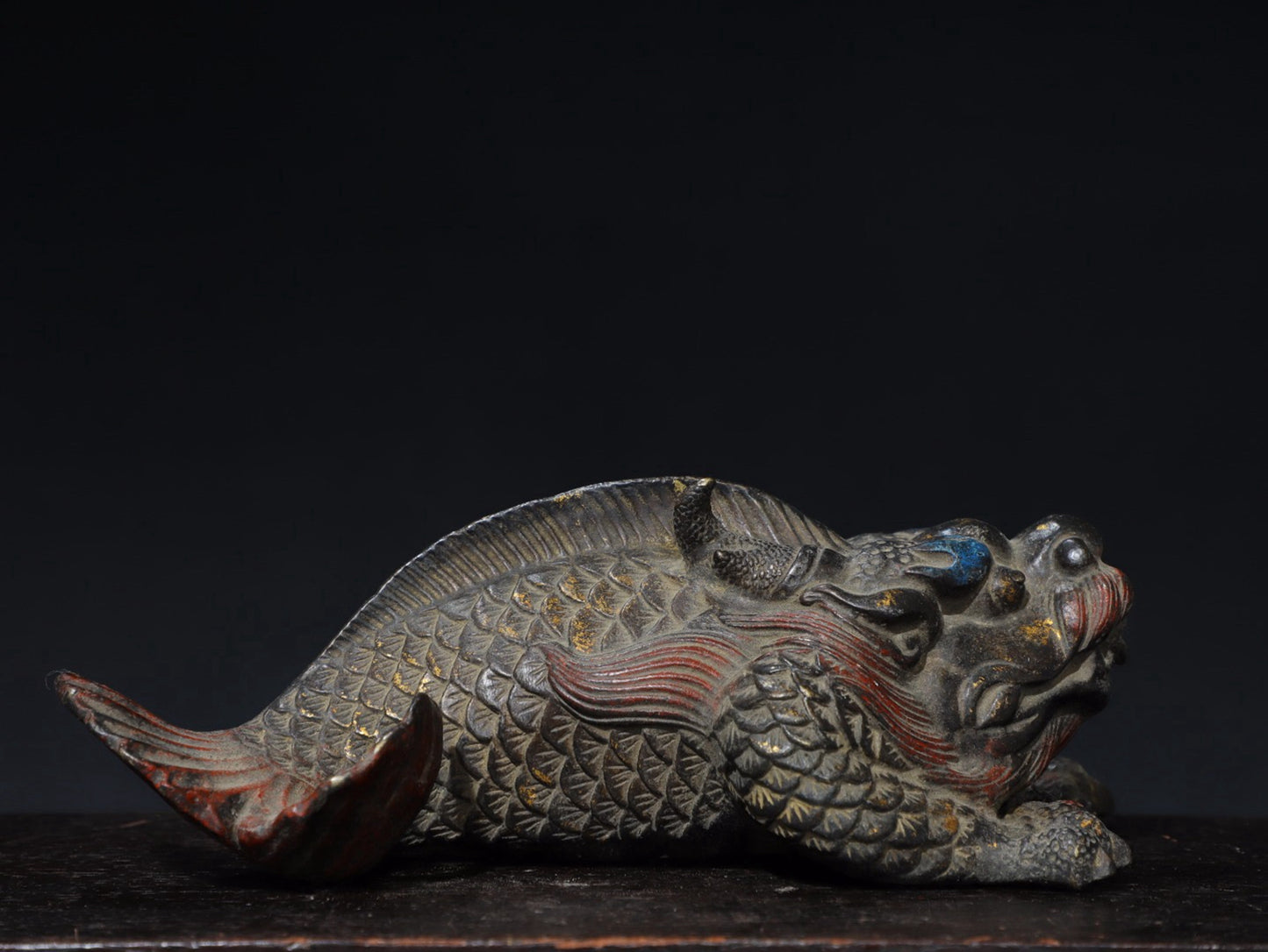 Pure copper dragon fish ornament